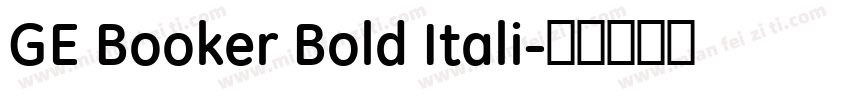 GE Booker Bold Itali字体转换